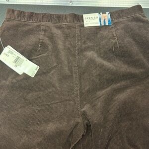 NWT jones sport women’s straight corduroy chocolate brown size 14